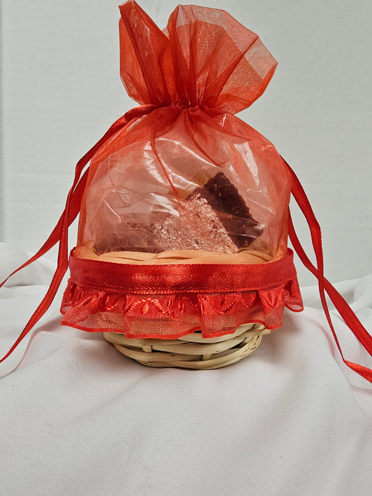 Red Mini Gift Basket - 1/2lb Mix Sweets