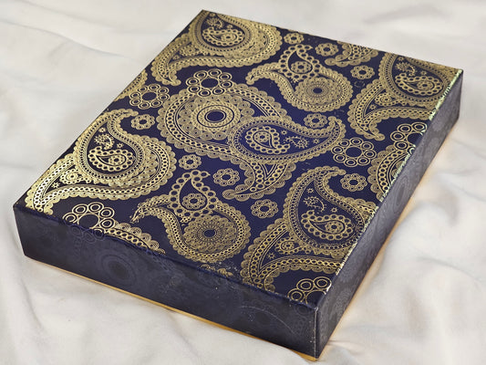 1LB Blue & Gold Paisley Mix Sweets Gift Box