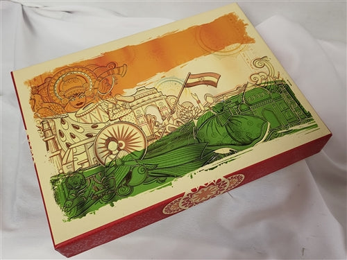 1lb Indian Flag Mix Sweets Gift Box
