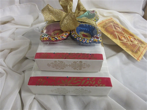 Diwali Special Red & White Flower Box Tower Gift Pack