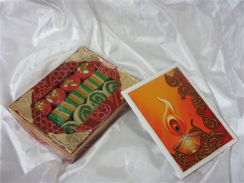 Diwali Special 1lb Mix Color Sweets Bandini Gift Box