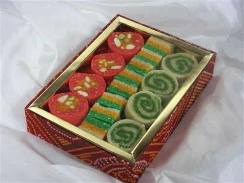 Diwali Special 1lb Mix Color Sweets Bandini Gift Box
