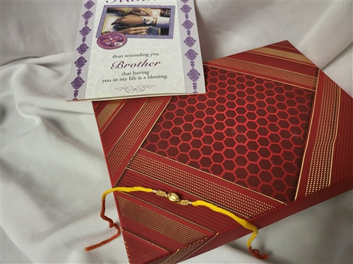 Rakhi 1lb Red & Gold Stripe Mix Sweets