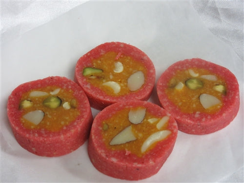 Rose Kaju Badam Pista Roll