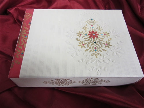 2LB Red and White Flower Gift Box