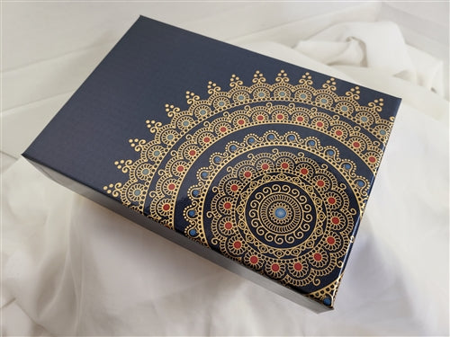 1lb Blue and Gold Gift Box