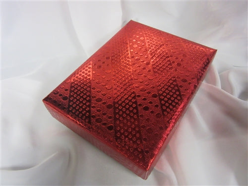 1lb Red Foil Cloth Gift Box