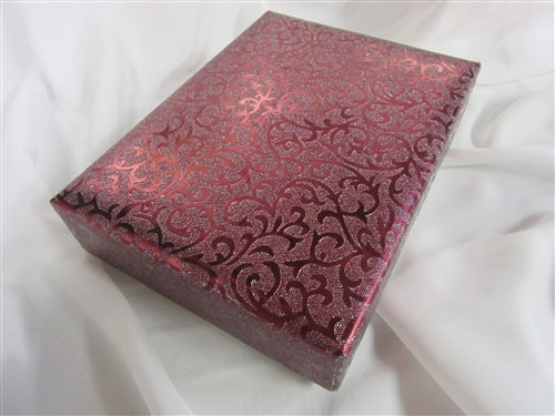 1lb Maroon Foil Cloth Gift Box