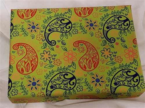 Diwali Special 1lb Mix Sweets     Green Paisley Gift Box