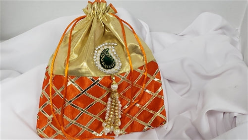 Orange & Gold Gift Pouch Half Pound Snack