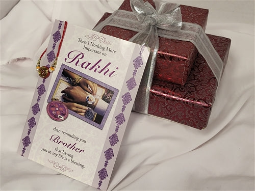 Rakhi 1.50lb Kaju Combo Red Foil Gift Box