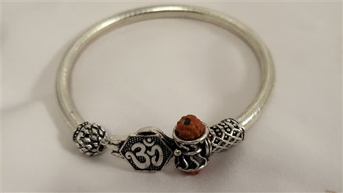Premium Rakhi Silver Bracelet  with card