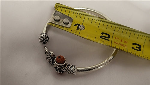 Premium Rakhi Silver Bracelet with card