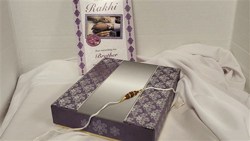 Rakhi 1LB Silver & Grey Gift Box