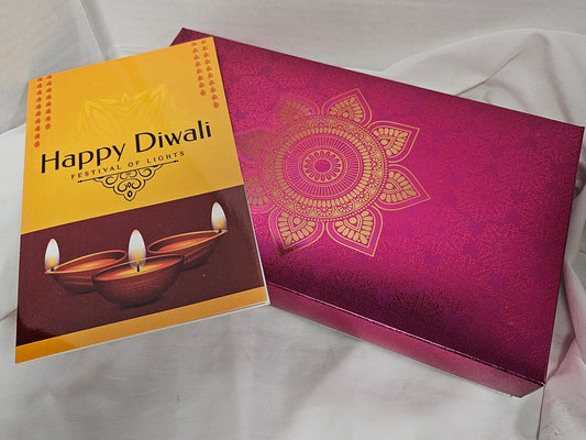 Diwali Diya-Mix Chevdo Purple Gold Gift Box