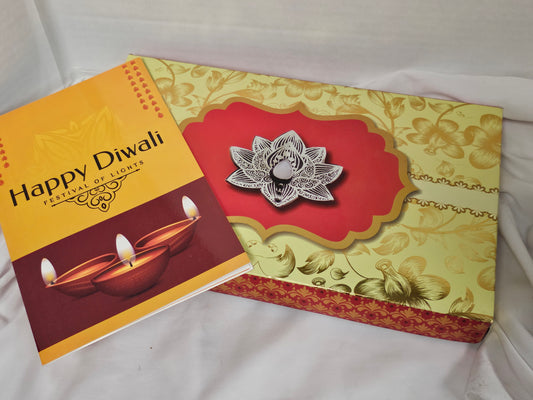 Diwali Diya-Mix Chevdo Diya Yellow Gift Box