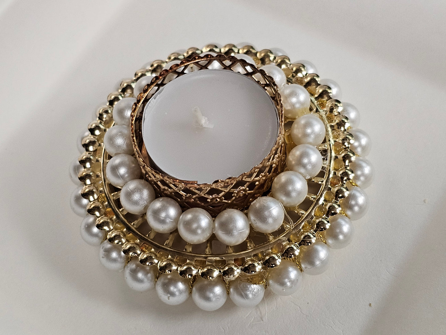 Gold Pearl Diya