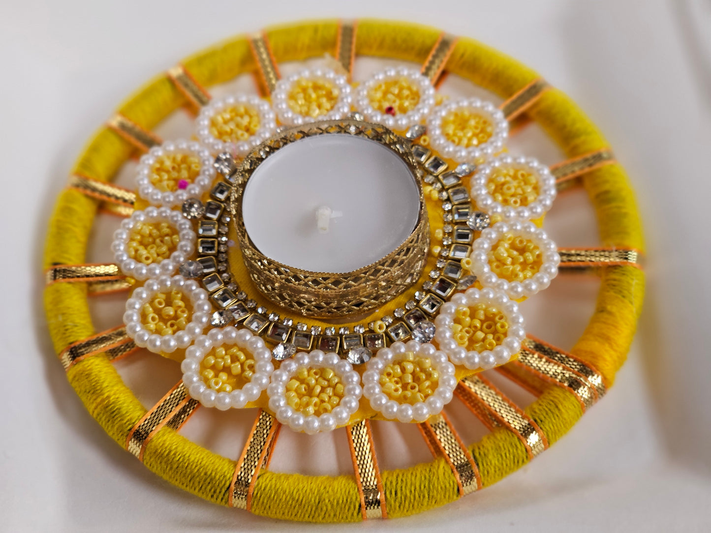 Yellow Wheel Diya