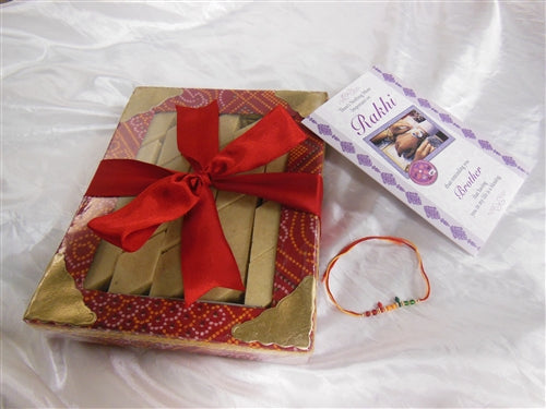 Rakhi 2lb Kaju Katri Bandini Box