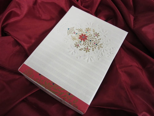 1LB Red and White Flower  Gift Box