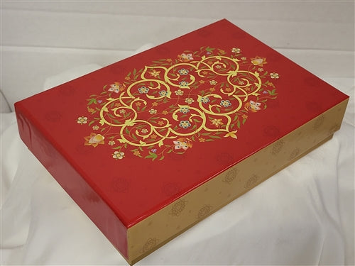 1lb Mix Sweets Red & Gold Flower Gift Box