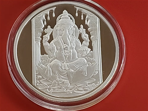 1 Oz Pure Silver 999 Coin - Ganesha