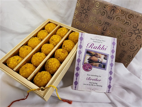 Rakhi 15 piece Bundi Ladoo  Gift Box